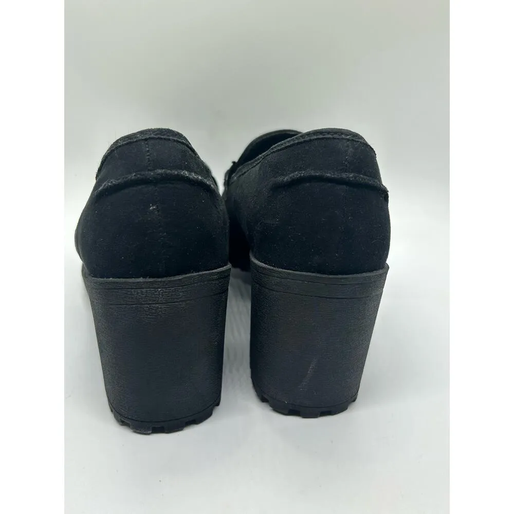 Sun + Stone Loafer Lug Chunky Heel SS Maycree Women Size 7.5 Witchy Academia Black - Image 5