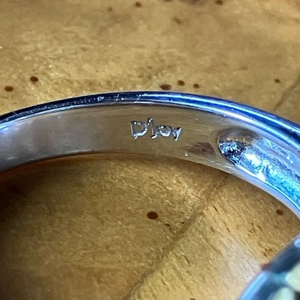 Mystic Topaz Moissanite Sterling Silver Ring Size 8 - Image 6