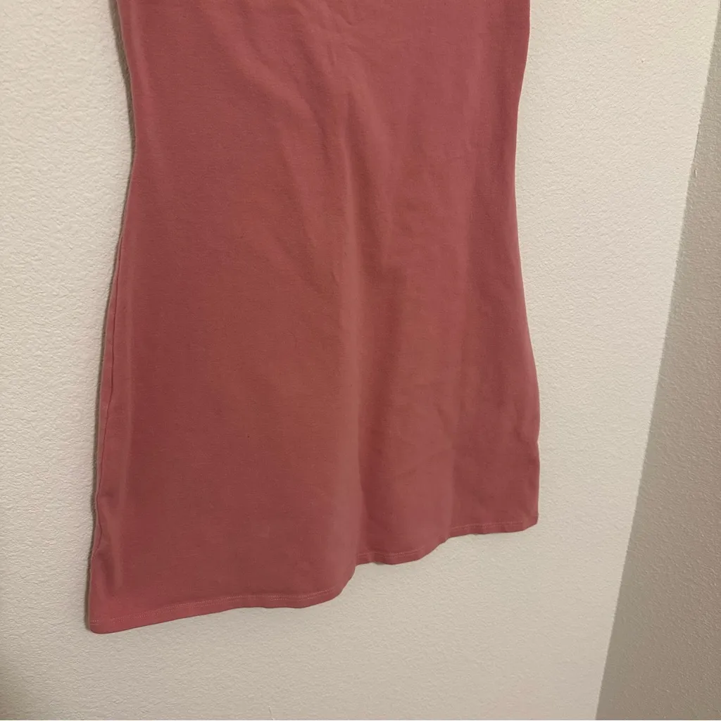 Reformation Nataly Cotton Dress Mini Style Bodycon Size Small Women’s Pink - Image 4