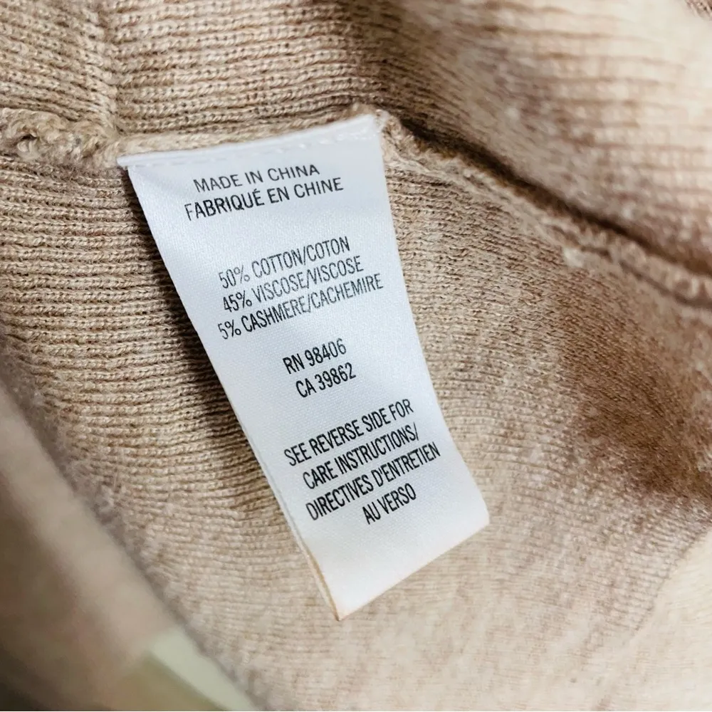 Theory Open Front Cardigan Beige Cashmere Blend size S - Image 9