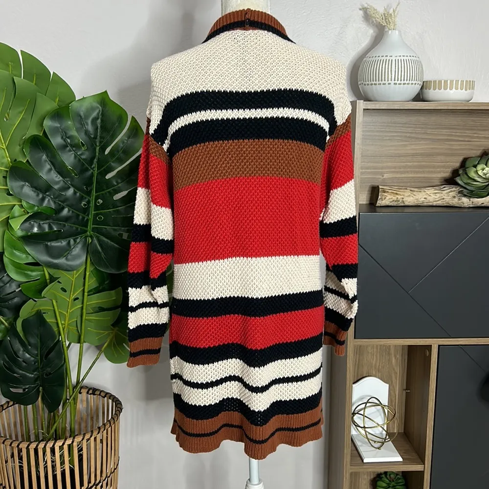 Express • color block open front knit cardigan - Image 2
