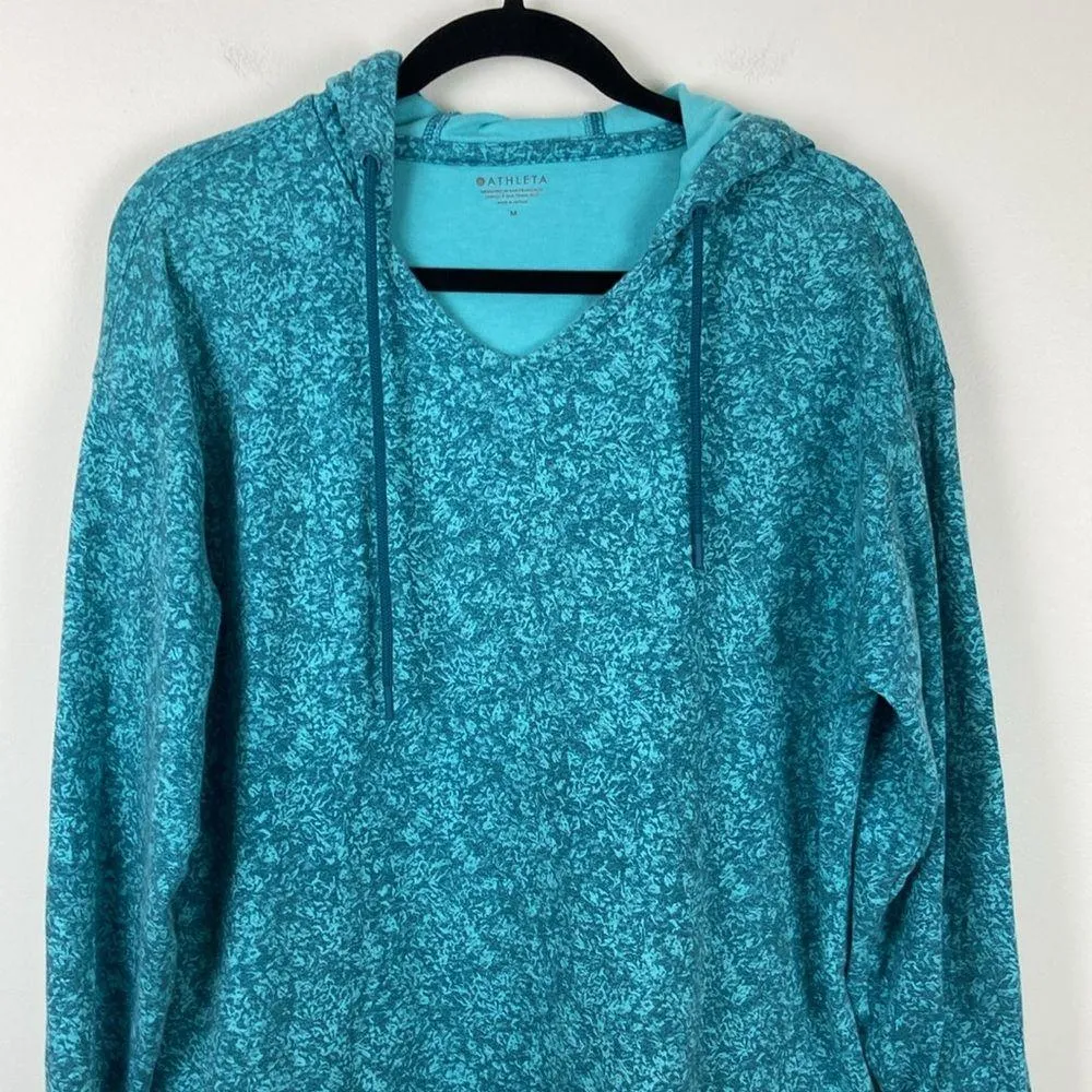 Athleta Sundown Alliance Hoodie Pullover Teal Women’s Size Medium Cozy Lounge - Image 4