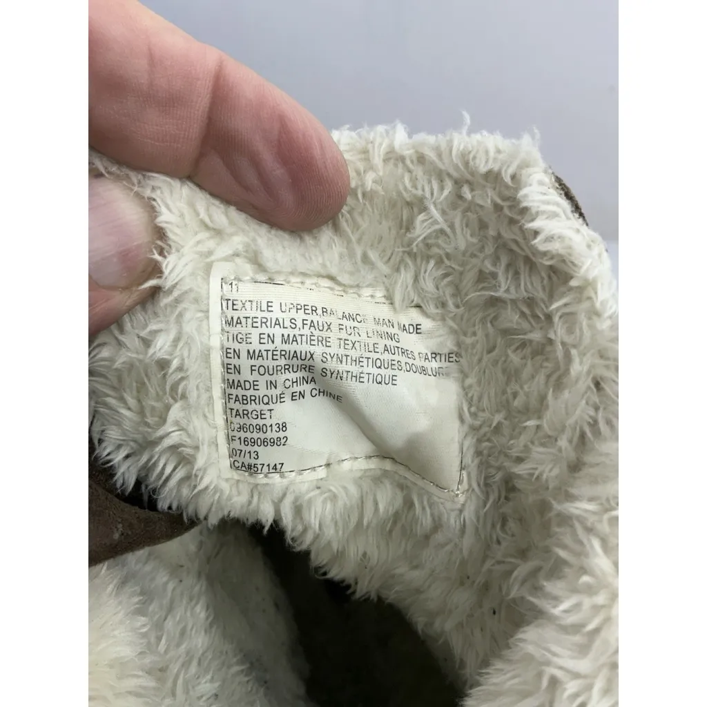 Womans Target Mad Love Pull On Midcalf Boots 11 Brown Back Zip Strappy Lined - Image 7