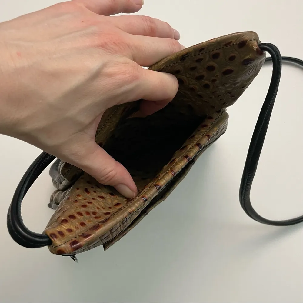 Vintage Thomas Leathers Tom Thomas Purse Crossbody Pockets Brown Green Black - Image 8