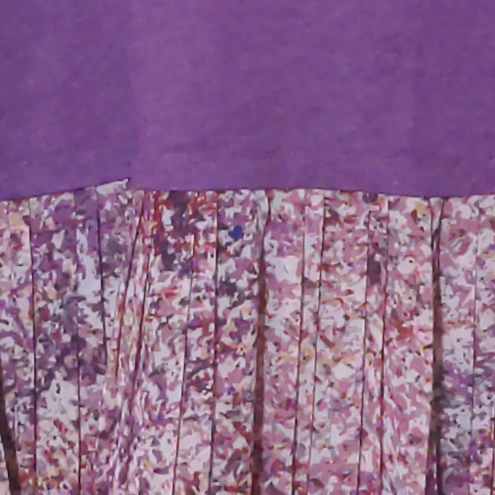 Logo Lounge By Lori Goldstein Split Back Knit Tunic Top Floral Purple L - Image 3