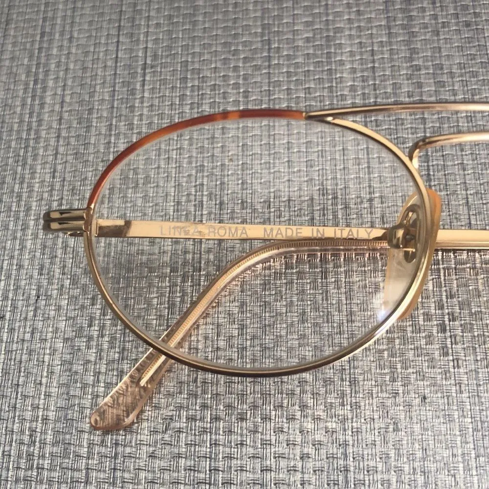 🆕 Linea Roma Vintage Retro Glasses 💥 Gold - Image 11