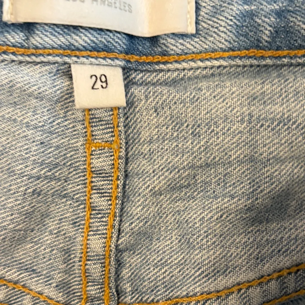 Agolde Light Wash Criss Cross Jeans - Image 3