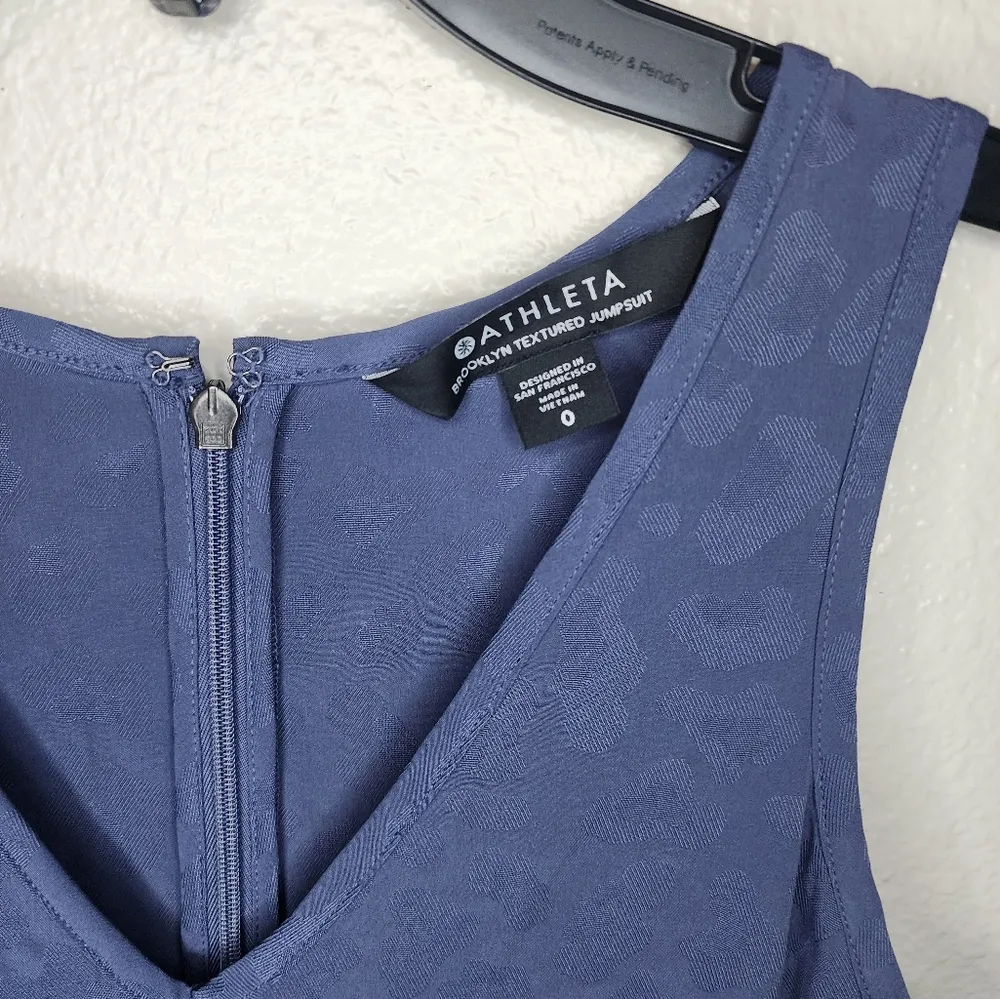 ATHLETA blue brooklyn textured Jumpsuit - Image 3