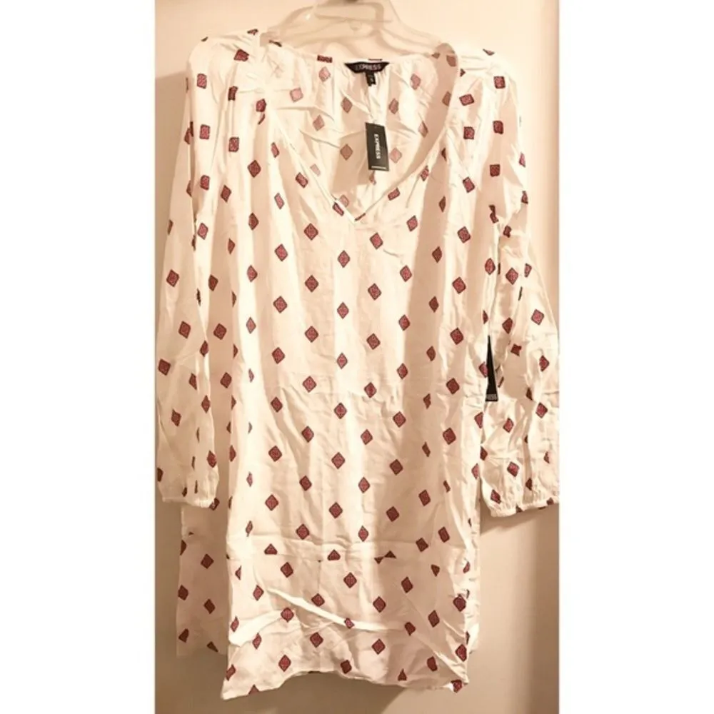 ✨White Diamond Print Shirt Dress✨ - Image 2