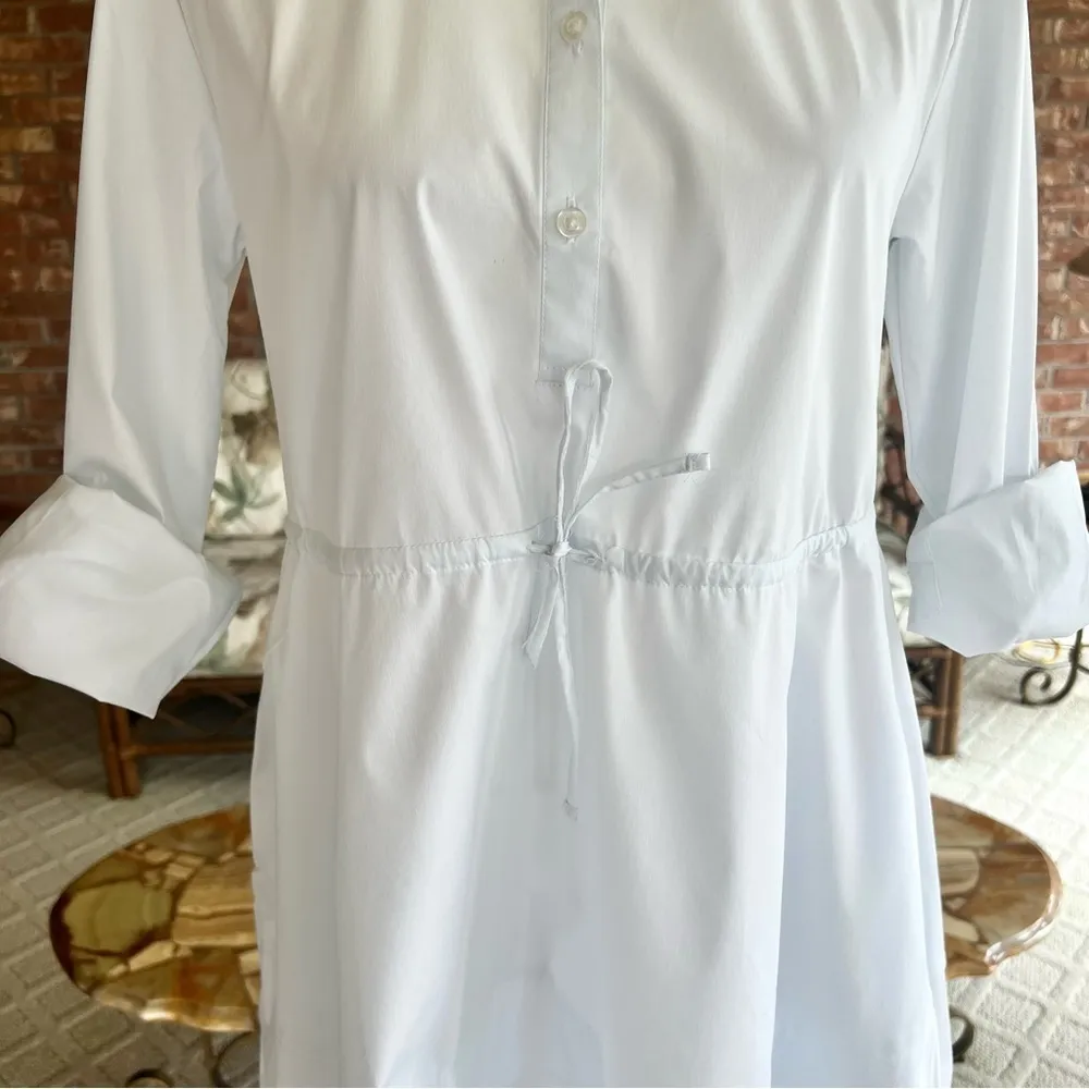 Textile Elizabeth and James Pale Blue Belted Flared Mini Shirtdress Dress NEW XS - Image 5