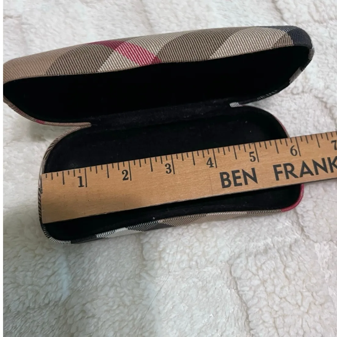 BURBERRY Plaid Classic Clam Shell Sunglasses Case - Image 3