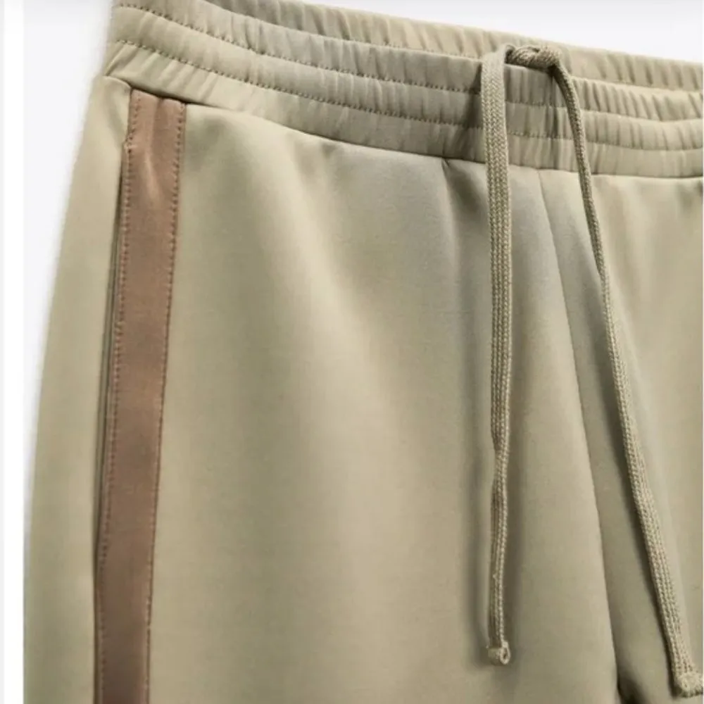 NWT Zara woman’s Side Stripe Retro  Joggers Pants Green Small - Image 5