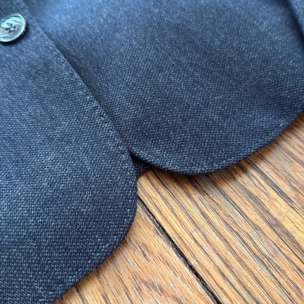 Dolce & Gabbana Dark Blue wool blend Blazer Leopard Lining cheetah animal 44 - Image 5