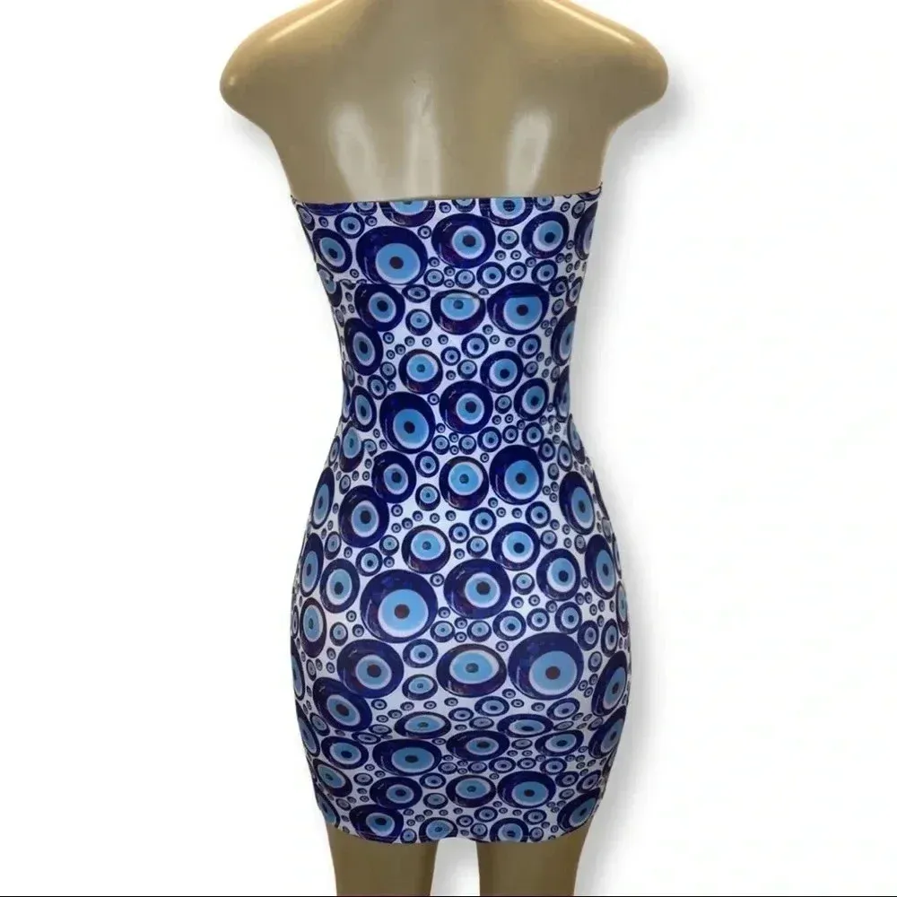 Indecent Proposal Made by Zuliana Original 🧿 Style Mini Dress White - Image 3