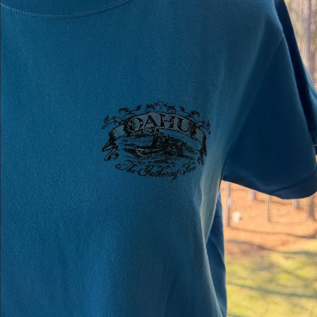 Crazy Shirts Graphic Design from Hawaii, EUC, Medium Blue - Image 2