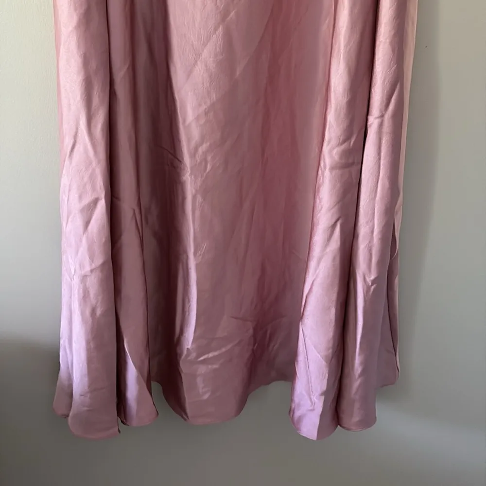 New Lulus Real Romantic Light Rose Satin Strapless Maxi Dress Size S - Image 3
