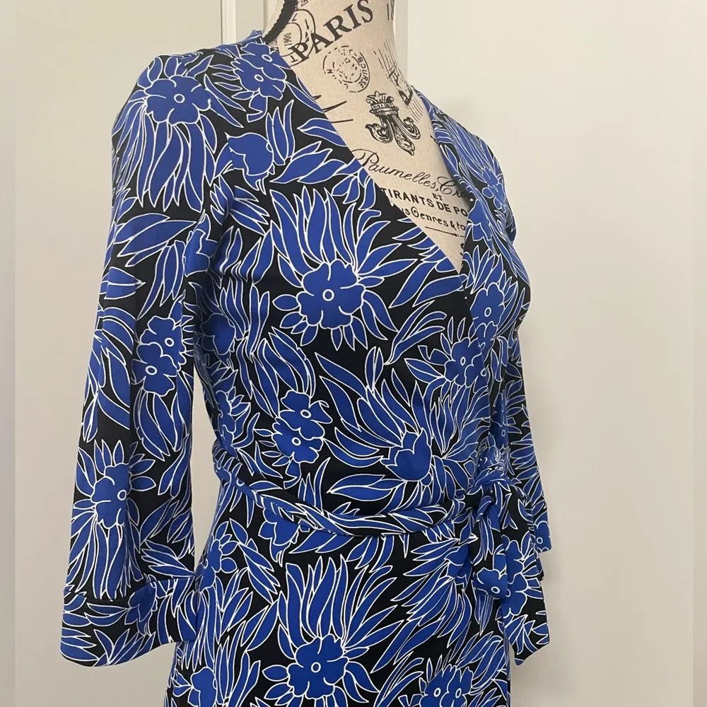 DVF  wrap short dress - cotton and silk - Image 5