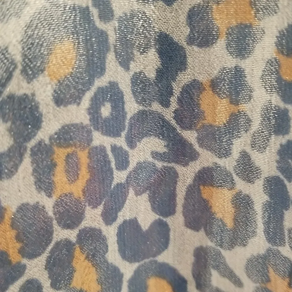 💕CURRENT AIR💕 Metallic Shine Midi Dress Shiny Blue Leopard Print Medium M NWT - Image 11