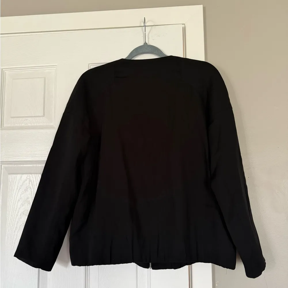 ZARA Black Zip Up Blazer Casual Jacket - Image 6