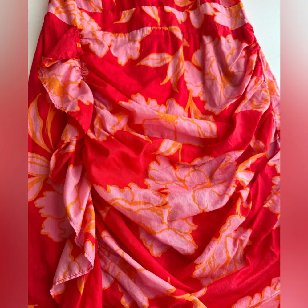 Olivaceous Tropical Print Dress Size Small - Image 7