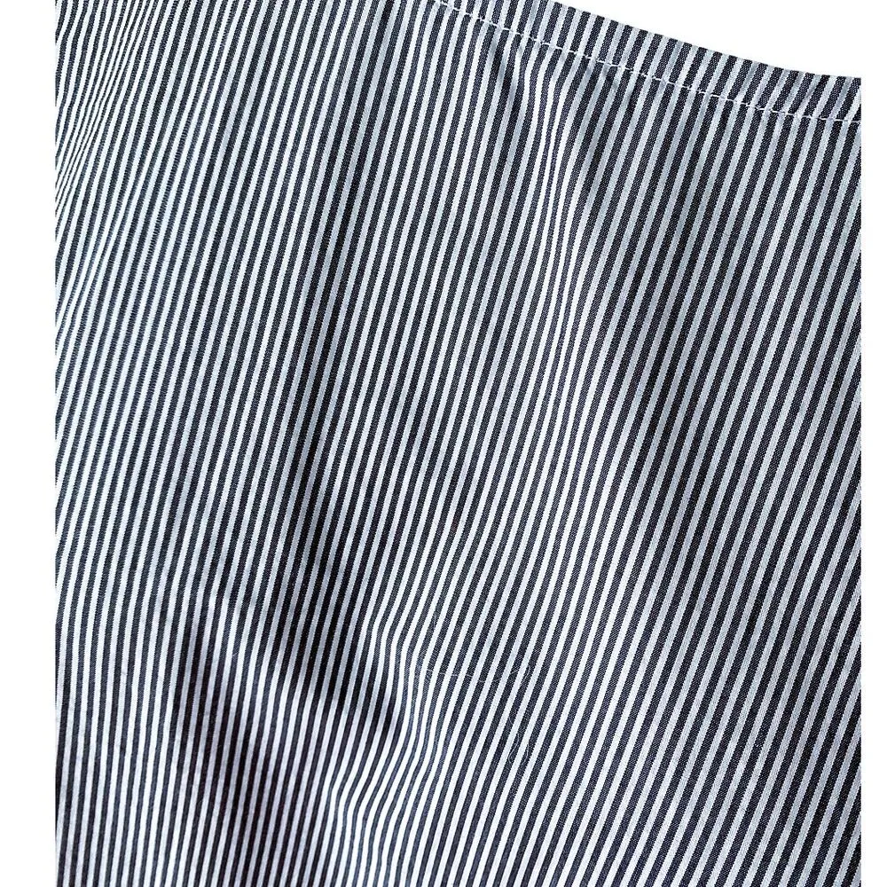 FALLS CREEK Crisp Cotton Blue & White Pinstripe Peasant Blouse ~ Plus Size 3X - Image 5