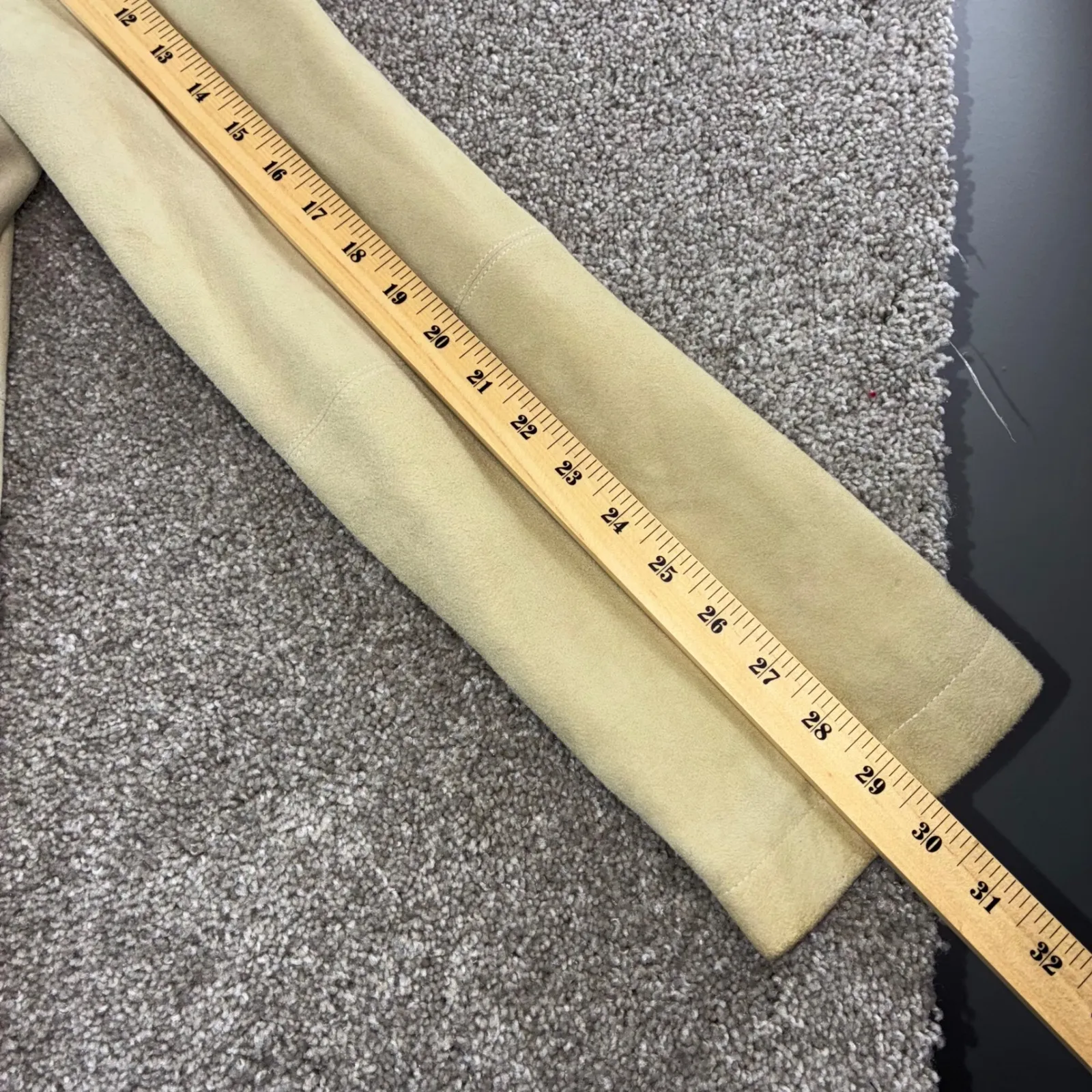 DKNY  Classic Beige Suede Blazer Jacket‎ Womens Size Medium Button Front Pockets - Image 4