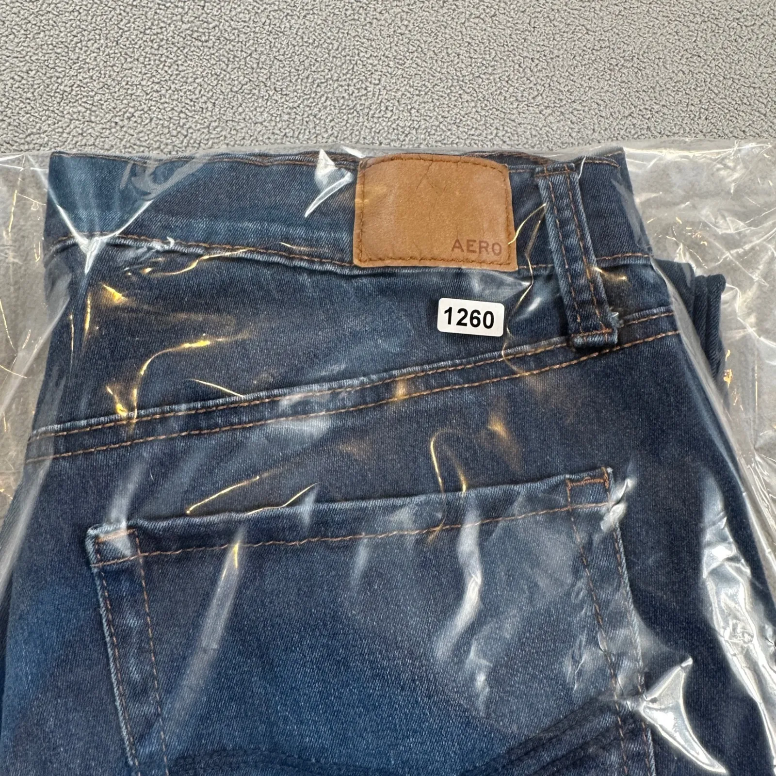 AERO Jeans Womens 10 Reg High Rise Skinny Dark Wash Faded Stretch Slim Denim Blue - Image 9