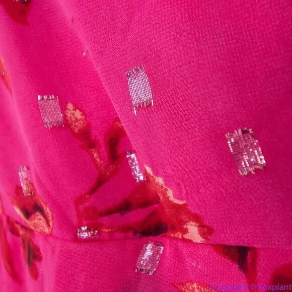 NEW White House Black Market Barbie pink‎ Floral Cold-Shoulder Dress, 6 - Image 16