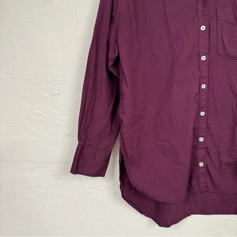 Maeve Anthropologie Purple Long Sleeve Button Down Shirt Women XS Casual Classic - Image 2