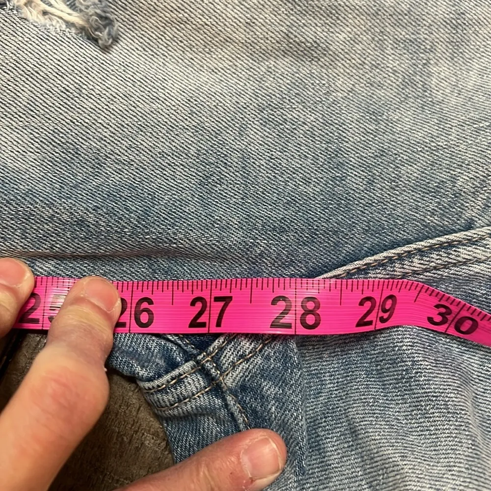 DL1961 Emilie Straight Ultra High Vintage Ankle Super Light Shred Jeans 23 EUC - Image 9