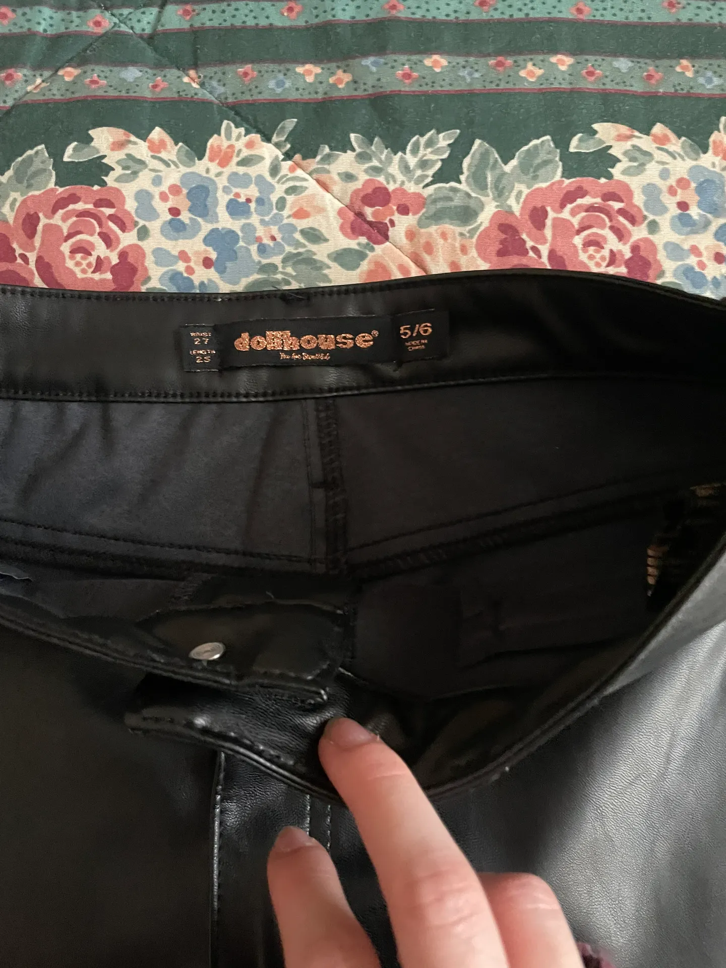 Dollhouse Faux Black Leather Pants - Image 3