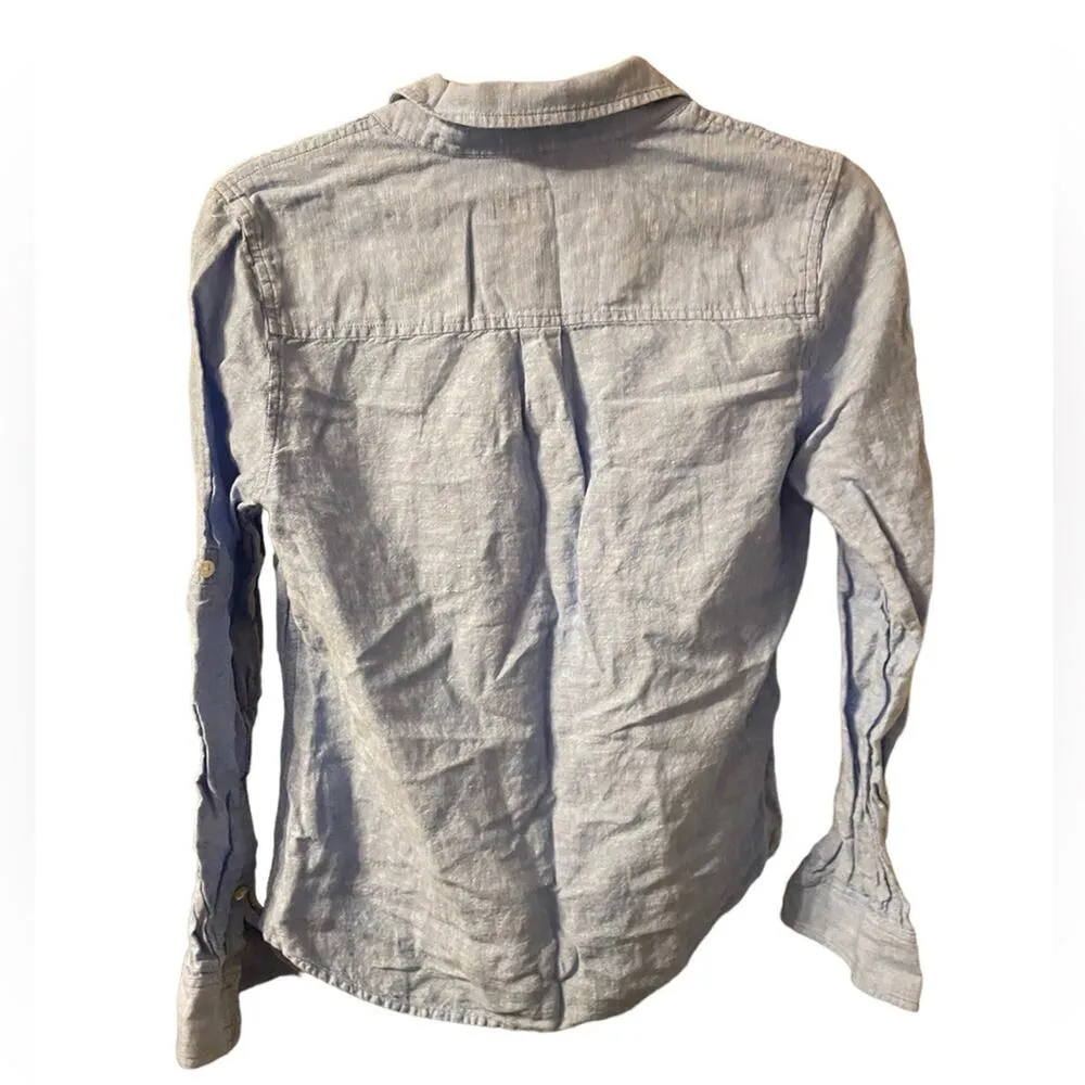 VINEYARD VINES WOMENS LINEN POPOVER BLOUSE - Image 2