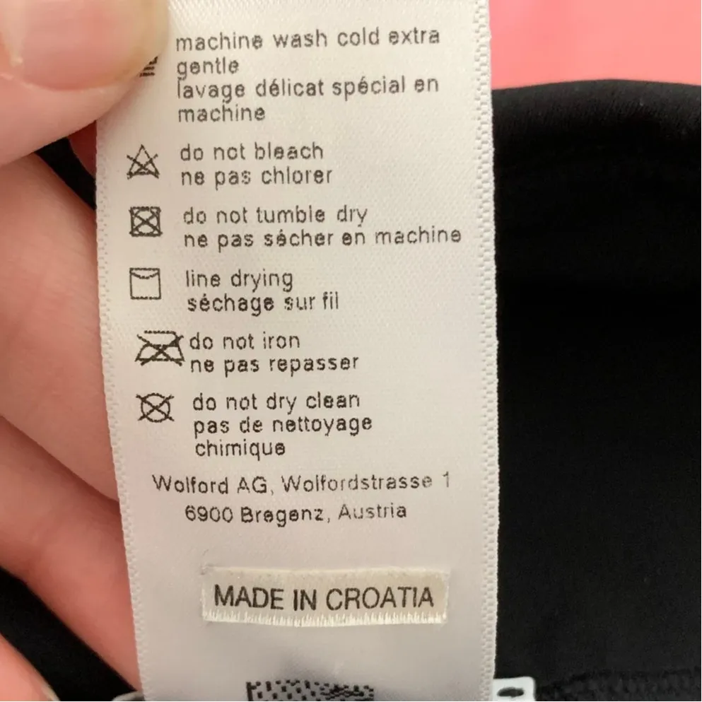 Wolford Tori High Rise Black Leggings Womens XS Blue Athletic - Image 12