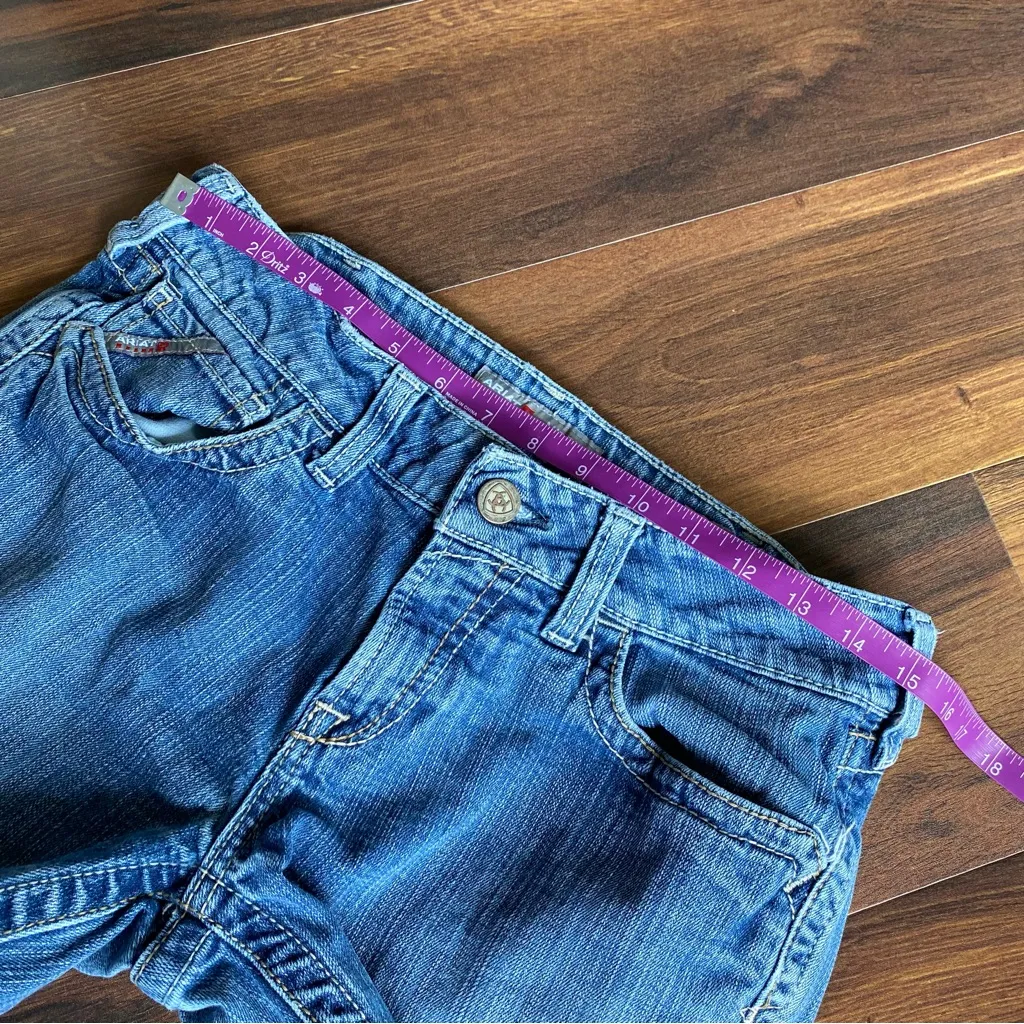 Ariat FR Mid Rise Boot Cut Jeans Flame Resistant Medium Wash - Image 6