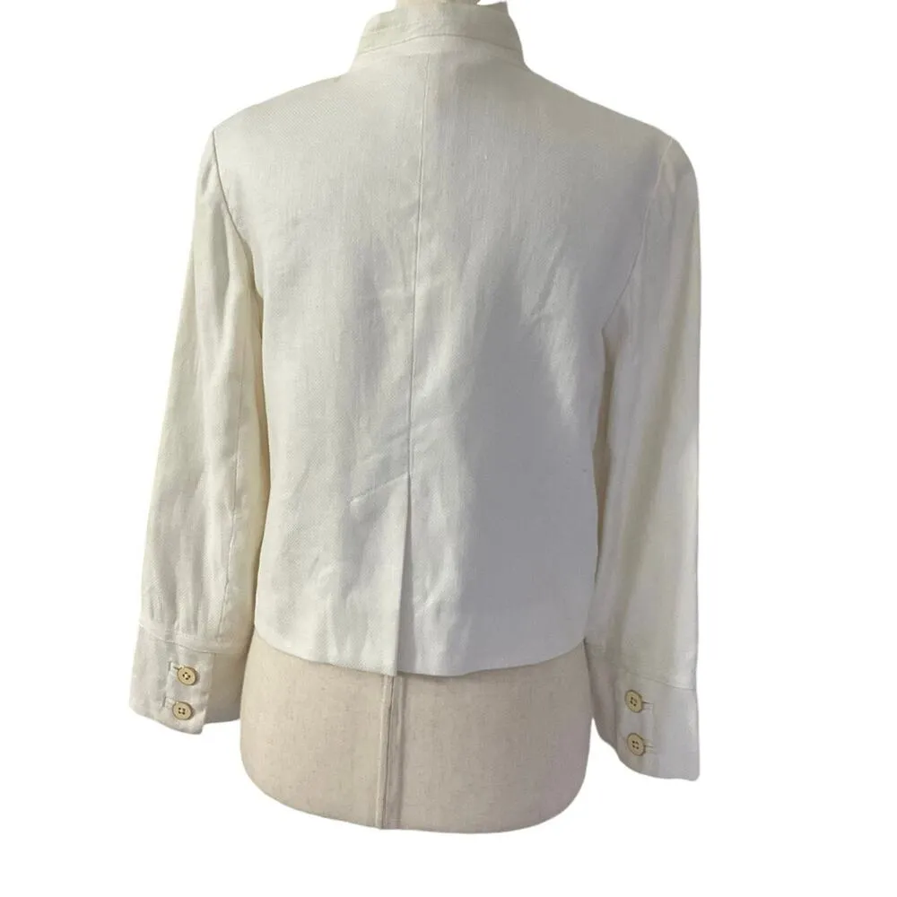 Lilly Pulitzer Ivory Crop Blazer Shrug Women Size 2 | 28-1 - Image 2