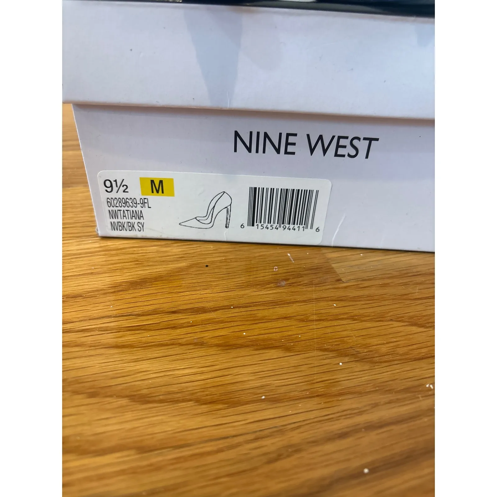 Nine West Tatiana Glitter Pointed‎ Toe Stiletto Heels Pumps Shoes Black 9.5M - Image 2