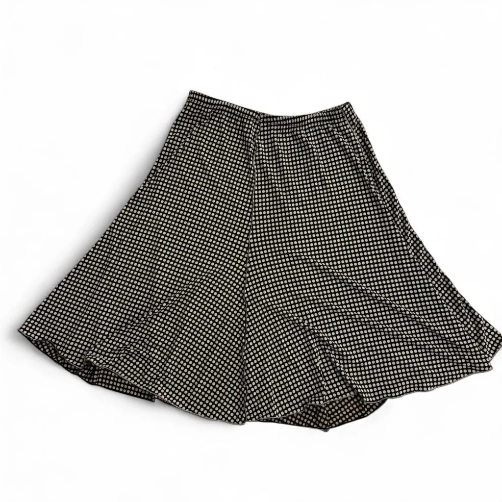 Max Studio Black and White Patterned A-Line Skirt - Image 3