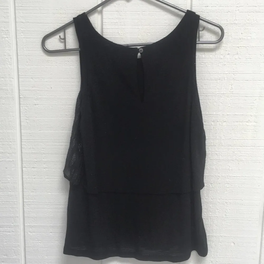 4/$25 American Eagle Black two layer tank - Image 4