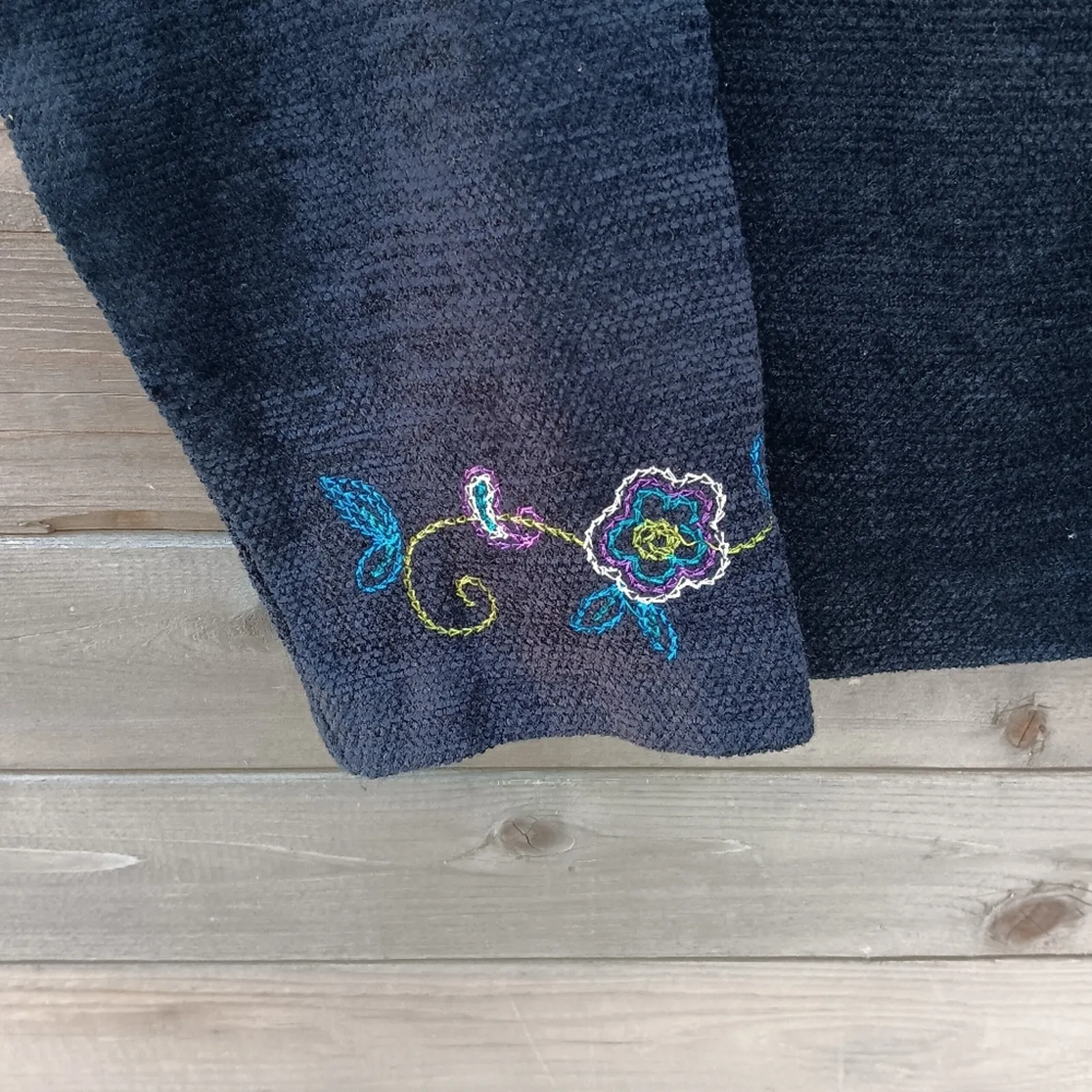 Napa Valley Blue Embroidered Cardigan Jacket Size M Size M - Image 4