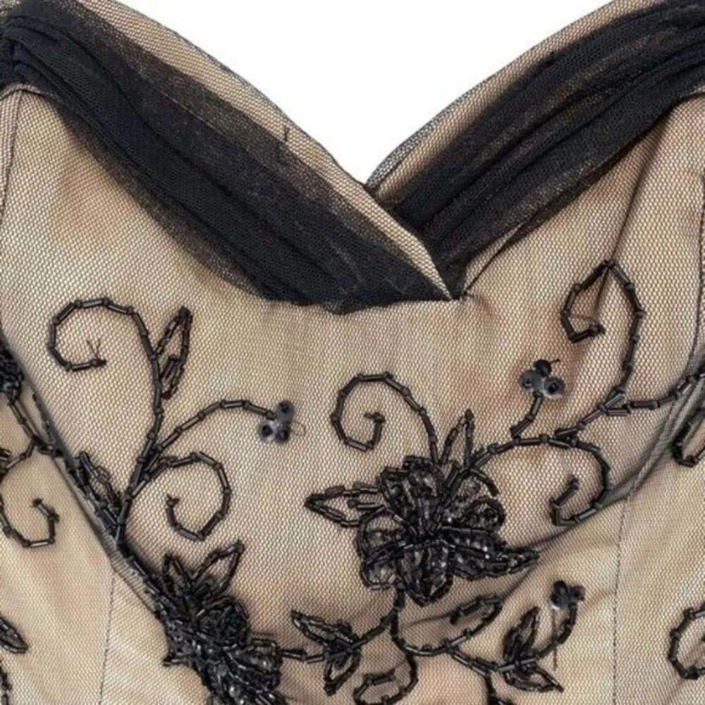 Morgan & Co Vintage Beaded Formal Prom Cocktail Dress Old Hollywood Glam - Image 3