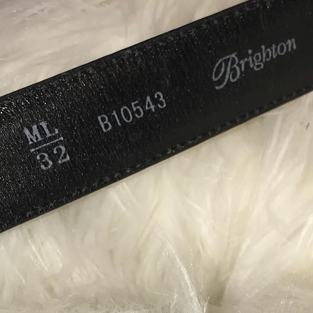 🇺🇸 Brighton Black Leather Belt w/Silver Buckle - Image 5