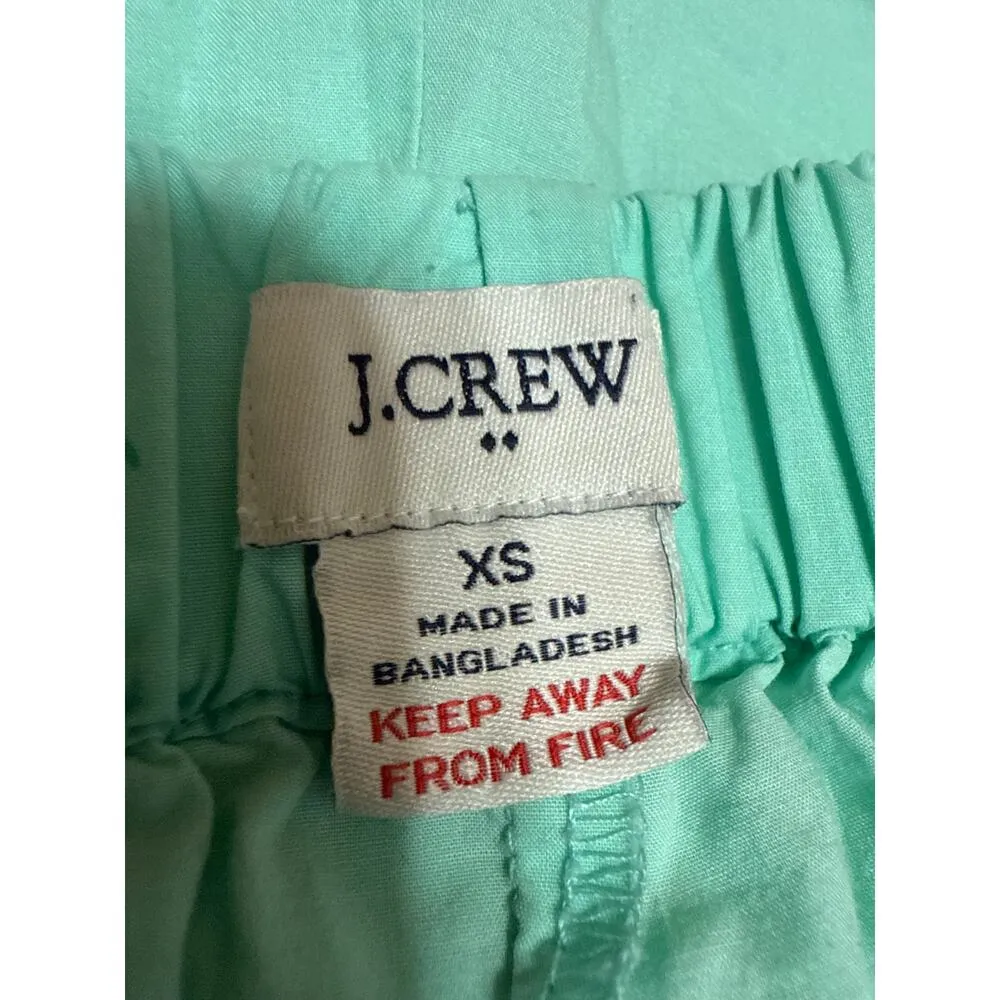 J.Crew Women's Green Graphic Print Flamingo High Rise Mini Lounge Shorts Size XS - Image 4