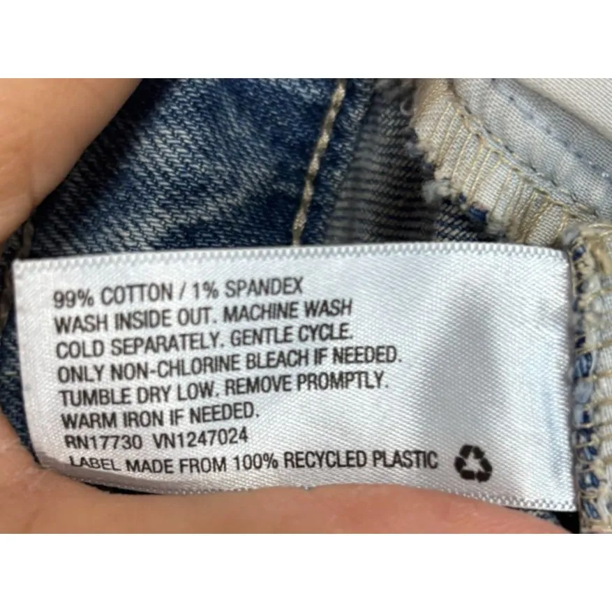 Wild Fable Women's Highest Rise Str Leg Distressed Jeans Cropped Light Wash Sz 8 Blue - Image 8