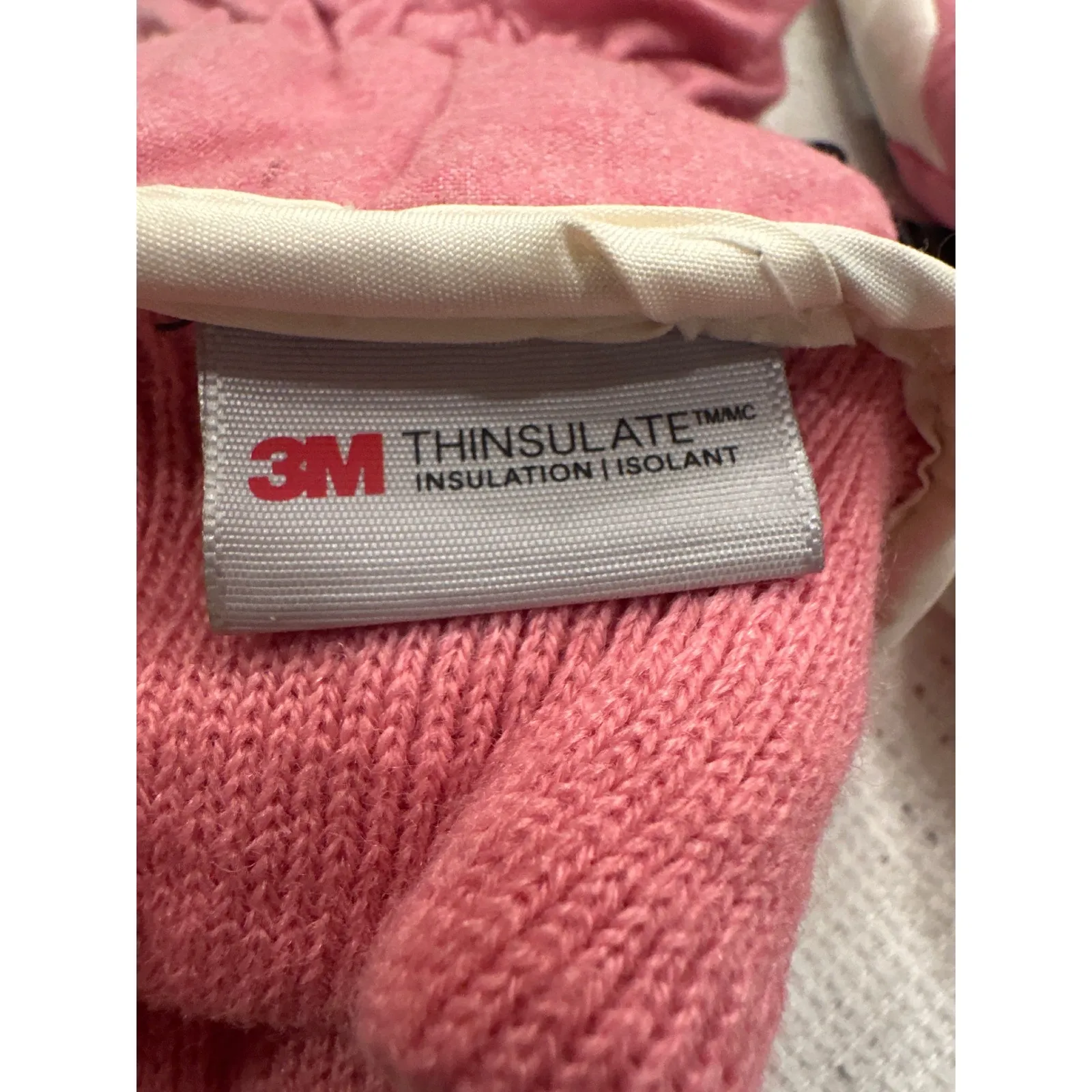 Pink Ski Snow Gloves Women M/L Thinsulate Insulation Adjustable Strap winter - Image 3