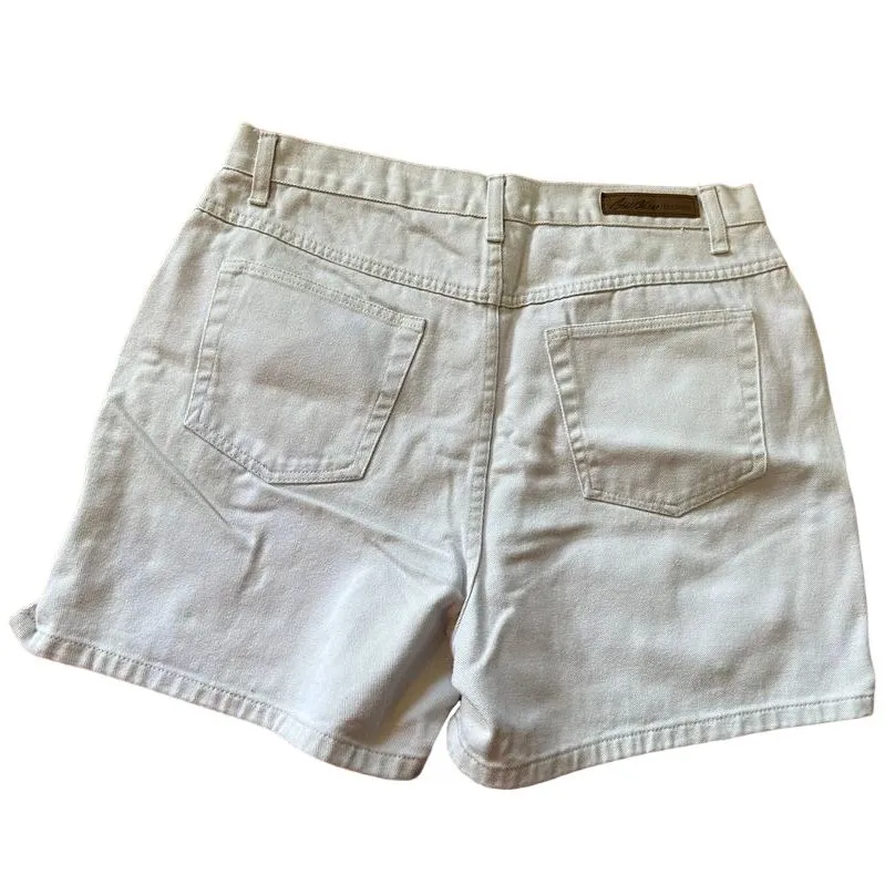 Bill Blass beige Denim High-Waisted Shorts Classic Summer Style Women's - Image 3