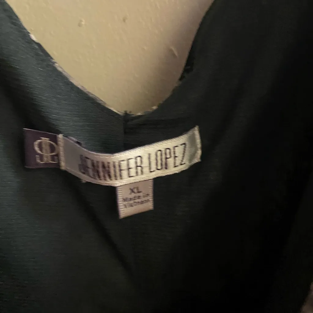 Jennifer Lopez Womens Tank Dress XL 41” Snakeskin Snake Print Black White Gray - Image 4