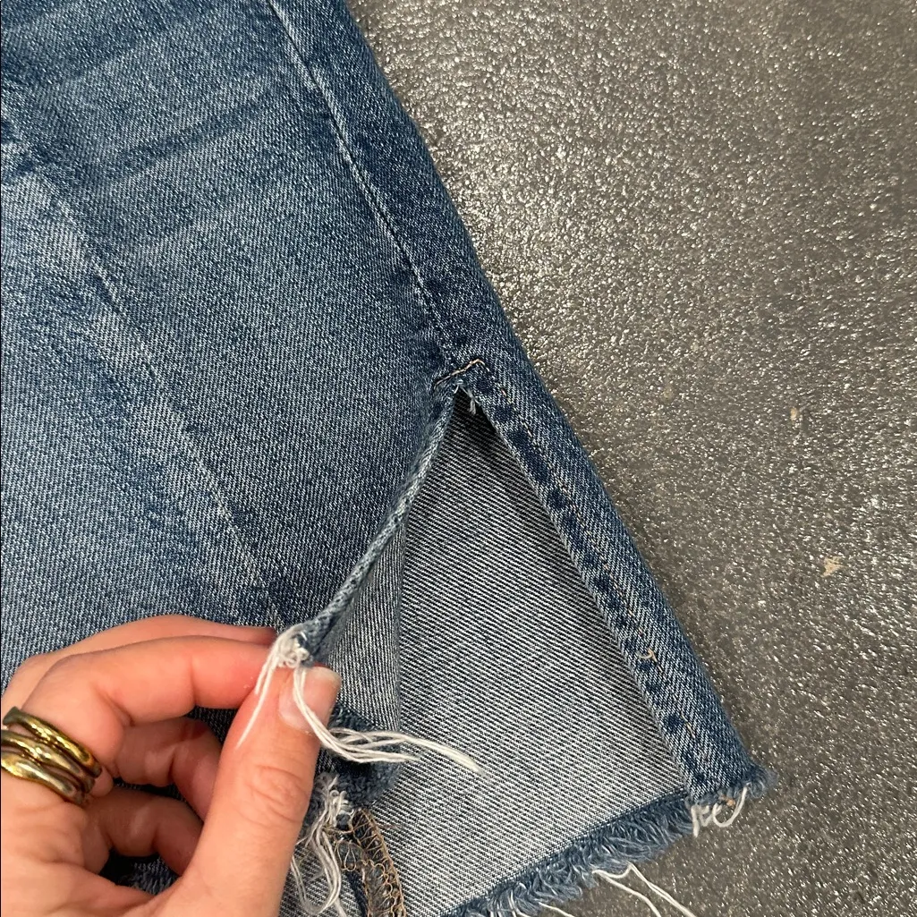 PAIGE Blue Denim Mini Skirt - Image 3