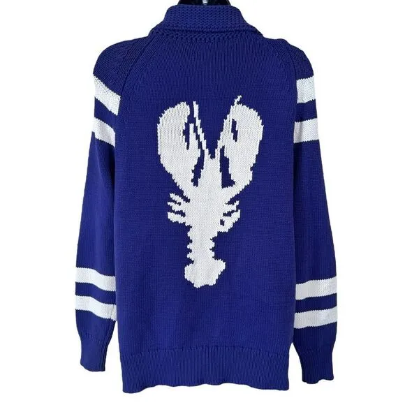 J. Crew Lobster Knit Long Sleeve Full Zip Cardigan Sweater Jacket - Image 2