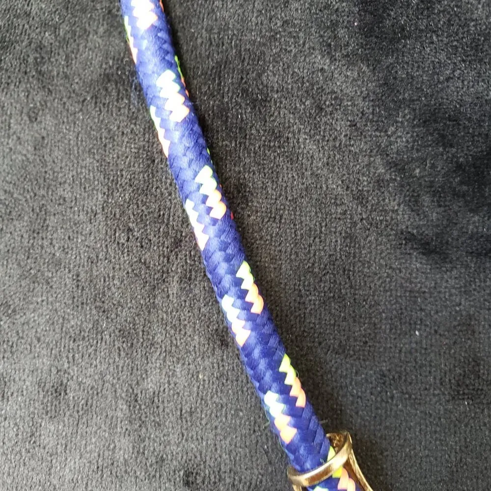 Womens Blue White Rope Boho Style Chain Tassel Collar Necklace w/ Lobster Clasp - Image 6