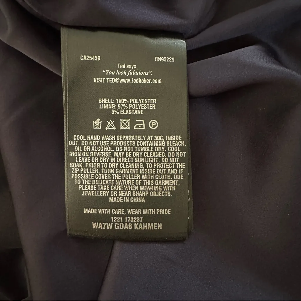 TED BAKER LONDON Kahmen Navy Blue Strappy Midi Dress - Image 16